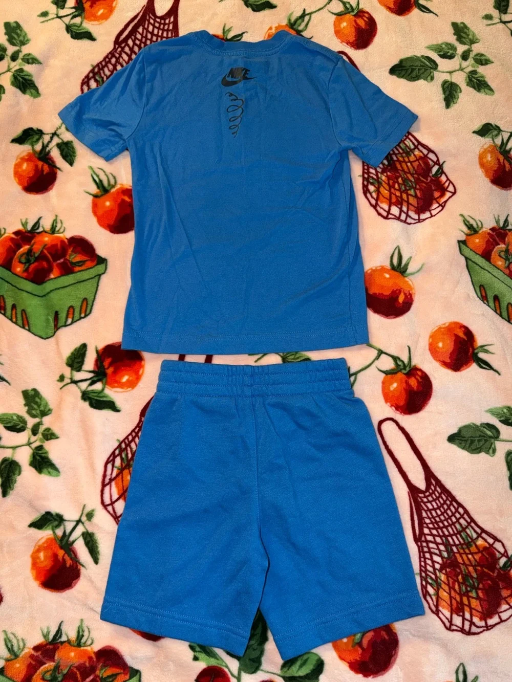 Nike Kids Crew Tee & Knit Shorts Set Biosphere Graphic Print XS 4 3-4years Boys